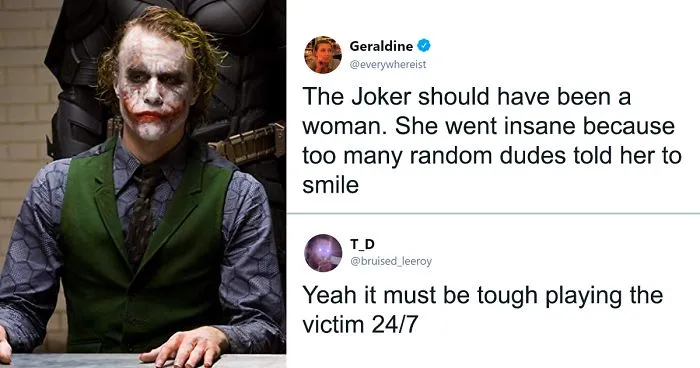Woman Suggests That A Female Joker Would Be A Convincing Character, And Men Lose Their Minds