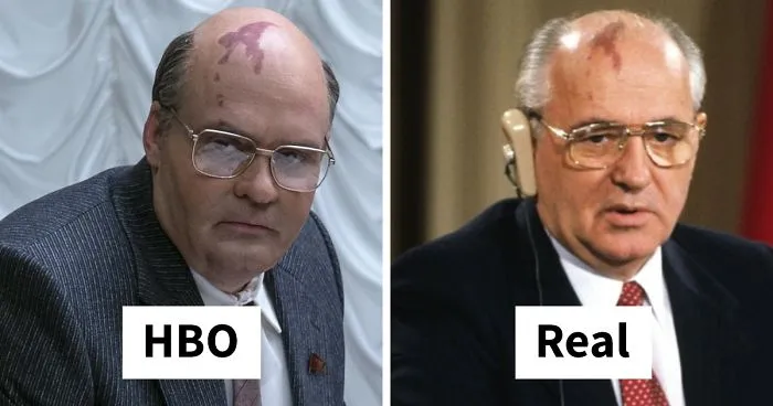 12 Fotos del elenco de "Chernobyl" comparados con fotos antiguas de sus contrapartidas en la vida real