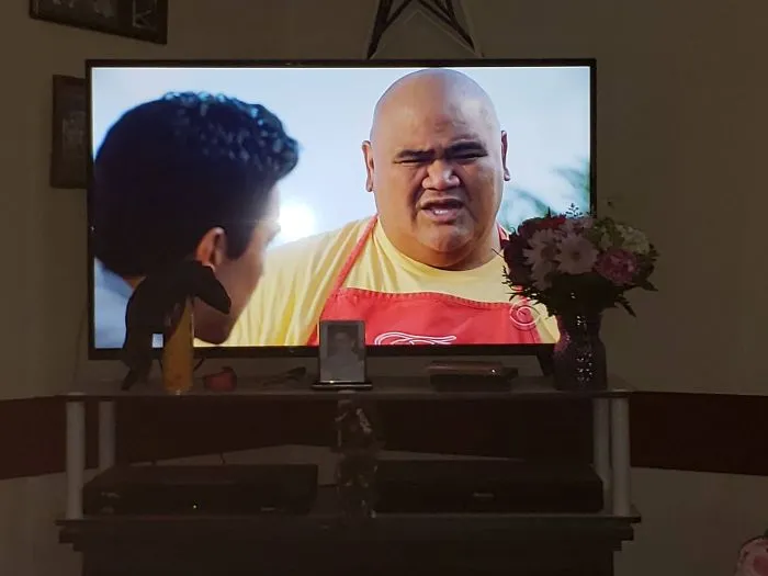 The Way My Mom Watches TV With Things Obscuring The Screen
