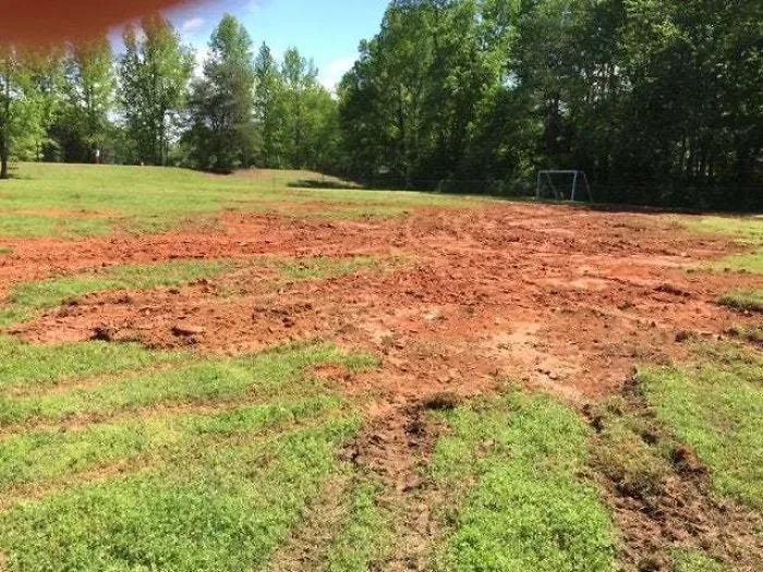 El vecindario tiene un campo de fútbol y otro de béisbol, y pagamos para mantenerlos, para los niños. Algún idiota decidió usarlos para derrapar con su camión y destruirlos
