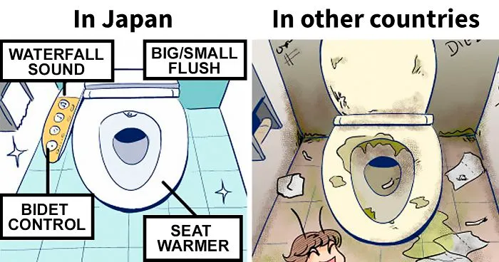 I Show The Cultural Differences Between Japan And Other Countries (30 Pics)