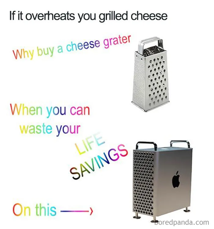People Are Making Fun Of Apple's New $999 Monitor Stand And Mac Pro With 30 Hilarious Memes