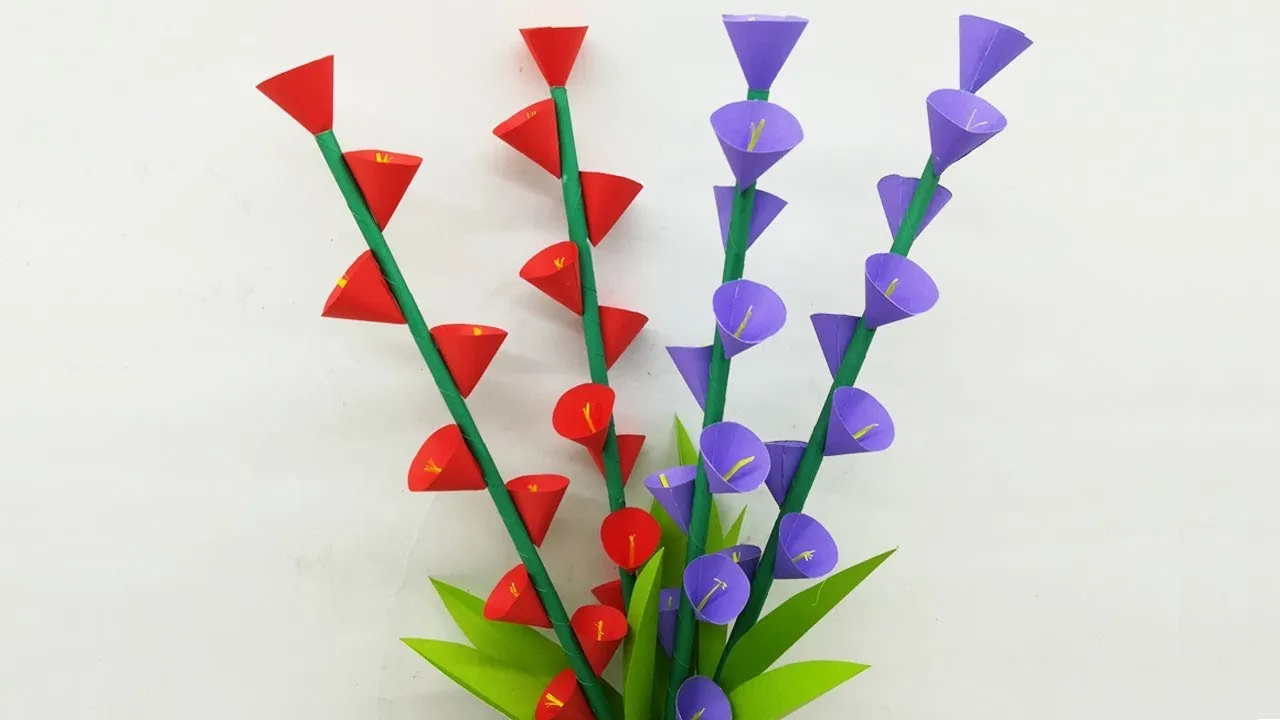 DIY Paper Stick Flower Making Instruction