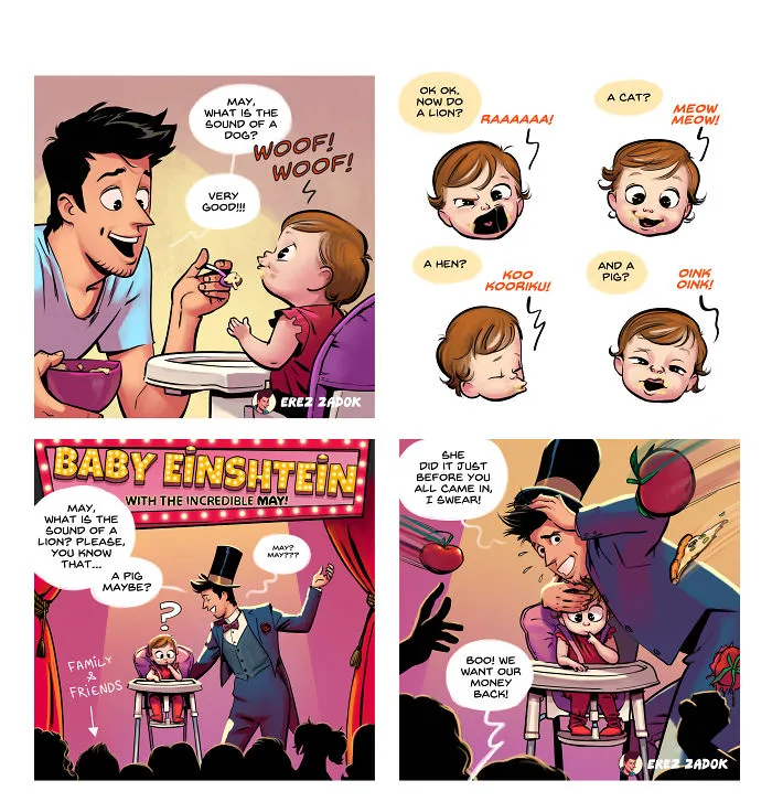 Artist Captures The Precious Fleeting Moments Of Life With His Wife, Kid, And Dog (14 New Pics)
