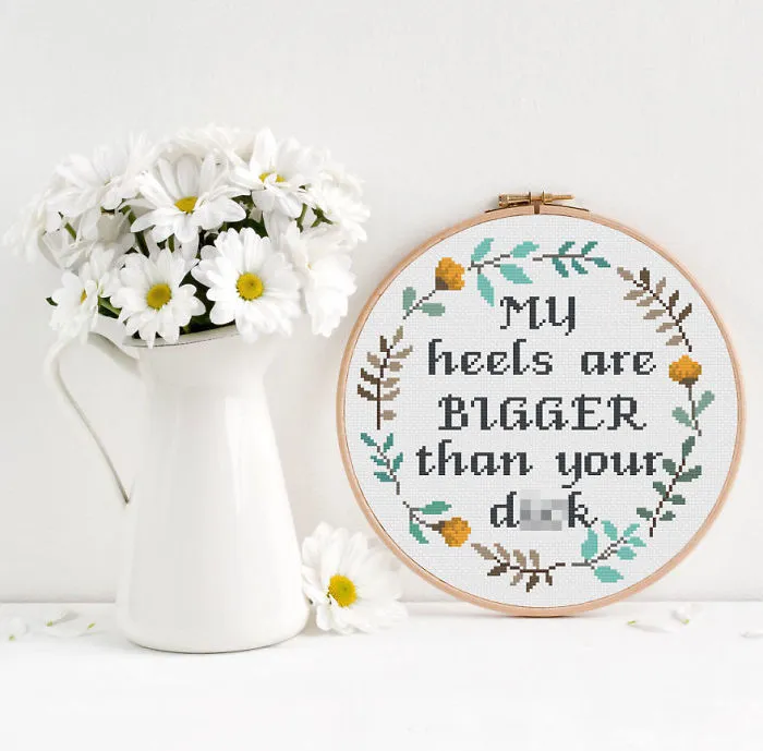 19 Modern Cross Stitches That Are Inappropriate But Fabulous! And Hilarious Too