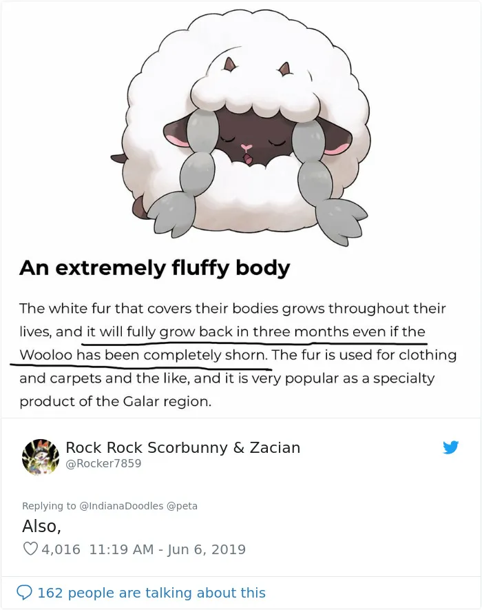 PETA Uses Wooloo Pokemon To Stop People From Using Wool, Gets Roasted Badly