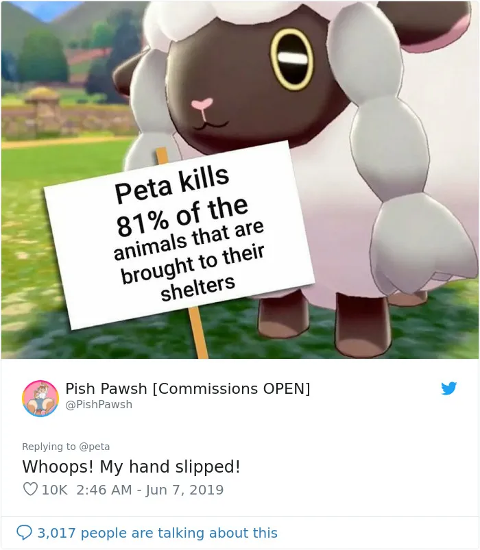 PETA Uses Wooloo Pokemon To Stop People From Using Wool, Gets Roasted Badly