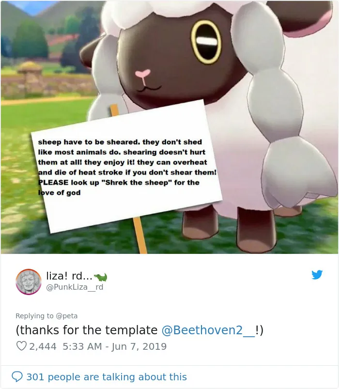 PETA Uses Wooloo Pokemon To Stop People From Using Wool, Gets Roasted Badly