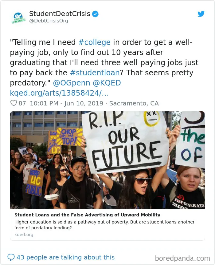30 Alarming Posts About How The Student Debt System Affects People's Lives And It's Terrible