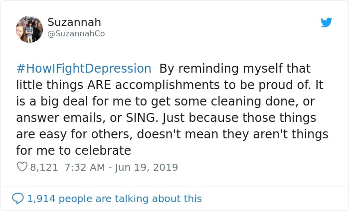 Here Are The 30 Best Responses To #HowIFightDepression