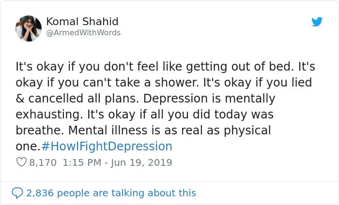 Here Are The 30 Best Responses To #HowIFightDepression