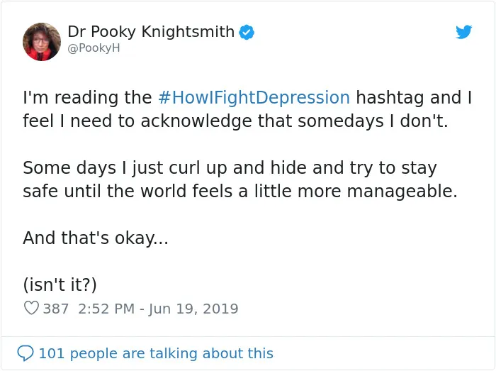 Here Are The 30 Best Responses To #HowIFightDepression