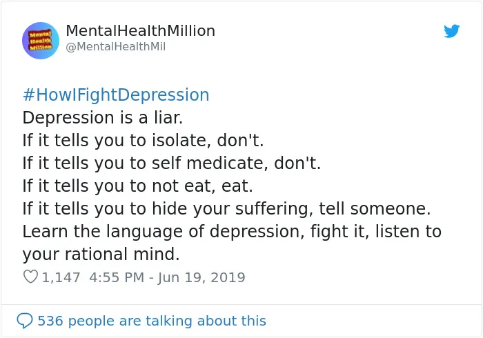 Here Are The 30 Best Responses To #HowIFightDepression