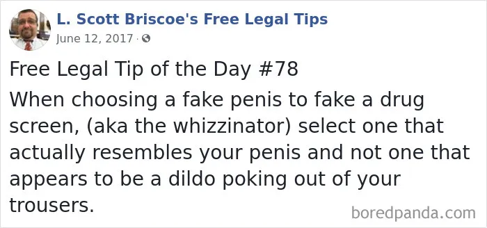 Lawyer Posts Hilarious Legal Advice Based On Crazy Things He's Seen In Over 20 Years Of Experience (30 New Pics)