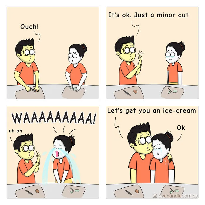 My Wife Is Very Different From Me, Yet We're In Love, So I Illustrated Our Life In 30 Comics
