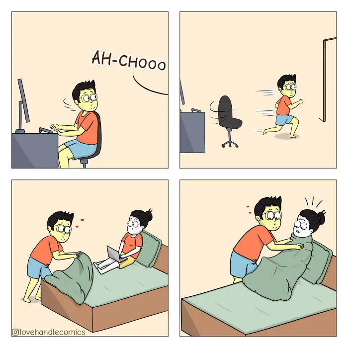 My Wife Is Very Different From Me, Yet We're In Love, So I Illustrated Our Life In 30 Comics