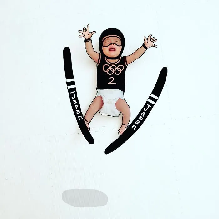 Japanese Father Of Two Draws On His Kids’ Photos And The Result Is Adorable (50 Pics)