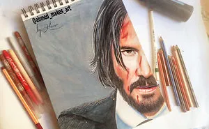 This John Wick Drawing Took Me A While