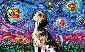 Artist Whose Painting Got Mistaken For A Van Gogh Creates Adorable "Starry Night" Dog Series (30 Pics)