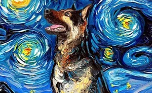 Artist Whose Painting Got Mistaken For A Van Gogh Creates Adorable "Starry Night" Dog Series (30 Pics)