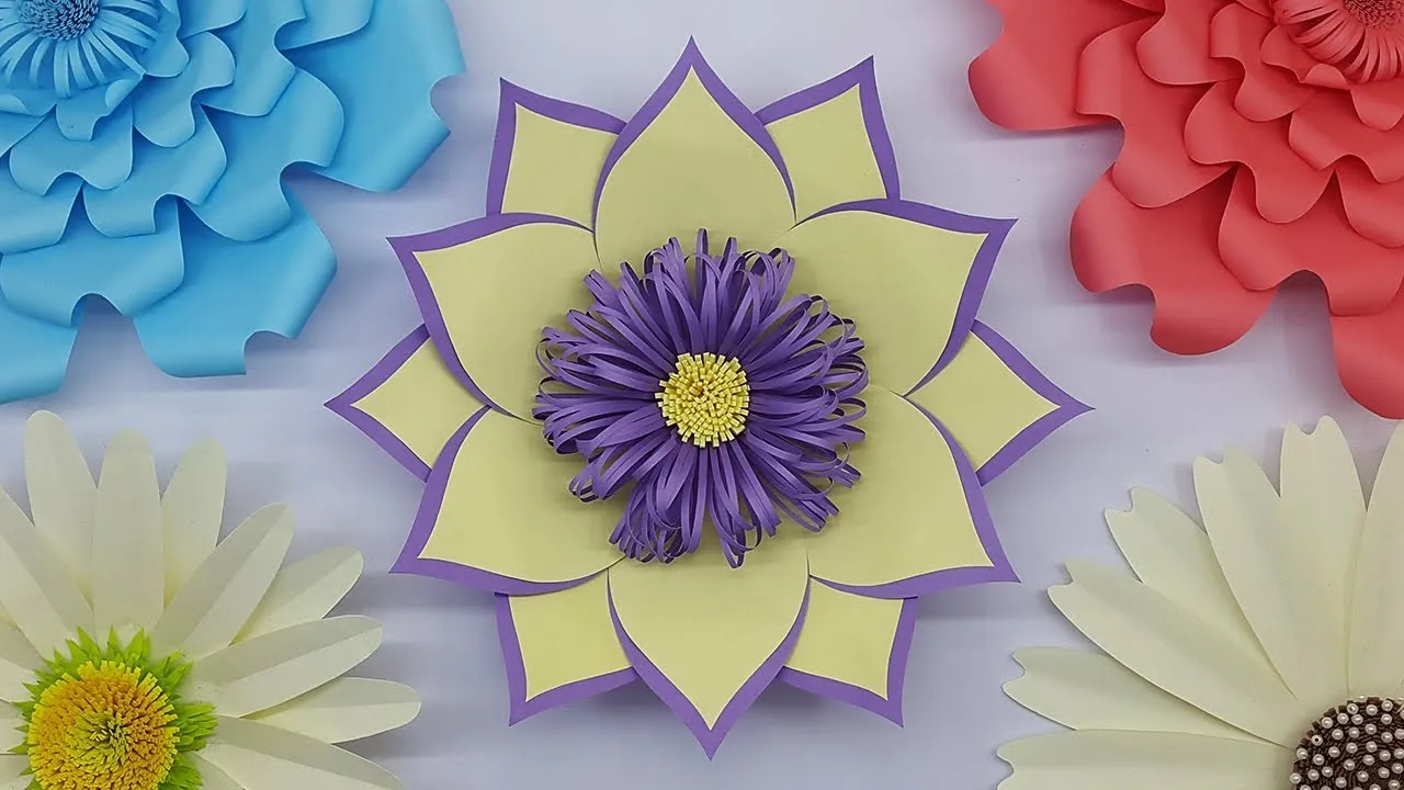 Paper Flower Backdrop For Wedding Decoration | DIY Paper Flowers | Paper Craft