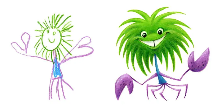 I Invited Artists From All Around The World To Draw Monsters Based on My Kids' Drawings (30 Pics)