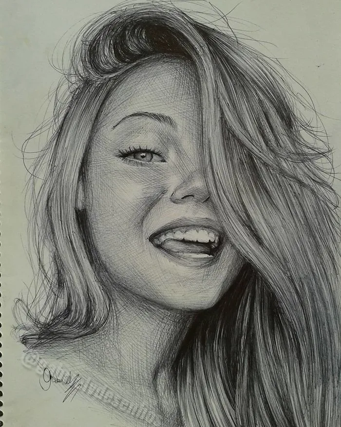 Brazilian Artist Draws Portraits With Only A Ballpoint Pen That Look Extremely Realistic