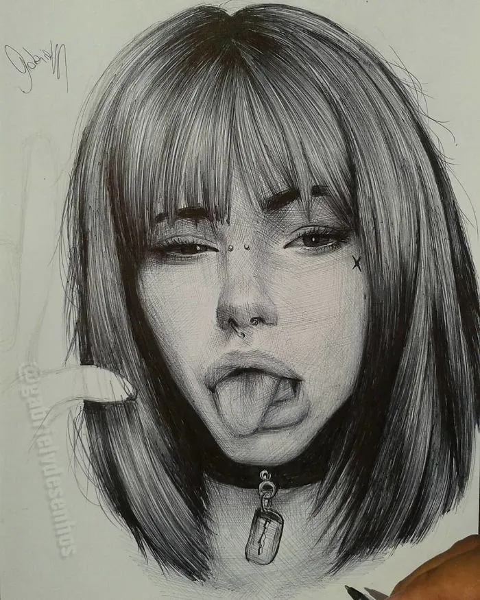 Brazilian Artist Draws Portraits With Only A Ballpoint Pen That Look Extremely Realistic