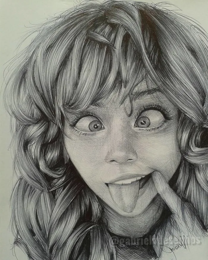 Brazilian Artist Draws Portraits With Only A Ballpoint Pen That Look Extremely Realistic