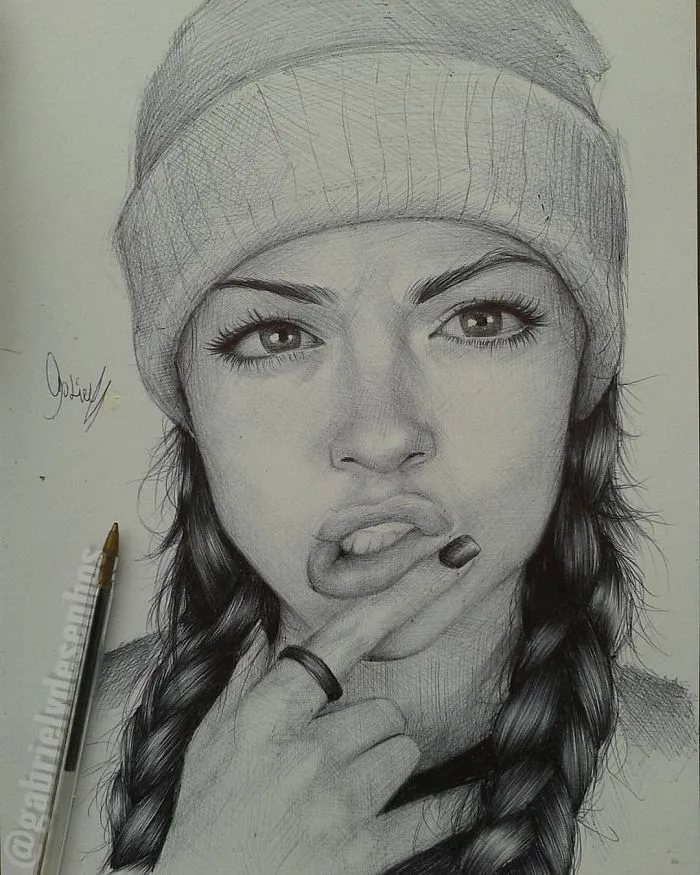 Brazilian Artist Draws Portraits With Only A Ballpoint Pen That Look Extremely Realistic