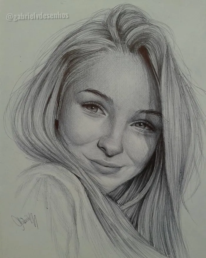 Brazilian Artist Draws Portraits With Only A Ballpoint Pen That Look Extremely Realistic