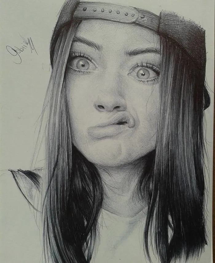 Brazilian Artist Draws Portraits With Only A Ballpoint Pen That Look Extremely Realistic