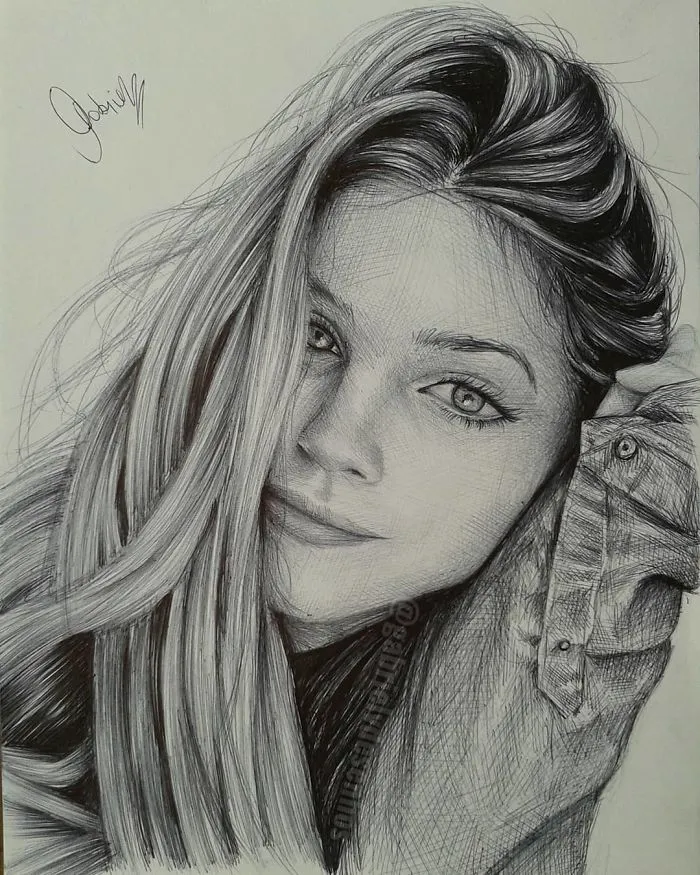 Brazilian Artist Draws Portraits With Only A Ballpoint Pen That Look Extremely Realistic