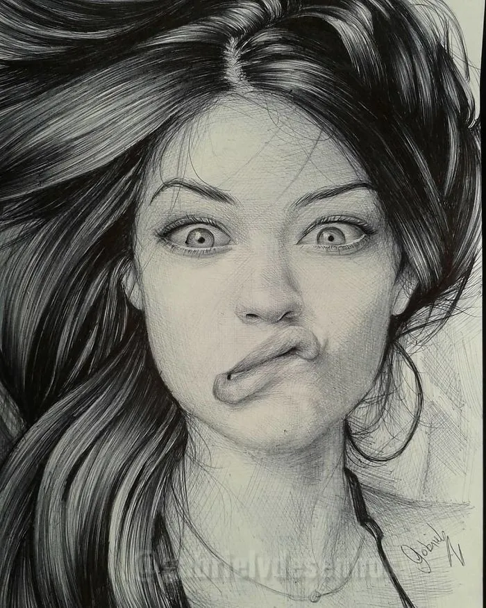 Brazilian Artist Draws Portraits With Only A Ballpoint Pen That Look Extremely Realistic