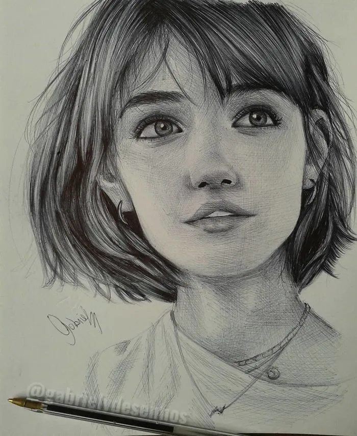 Brazilian Artist Draws Portraits With Only A Ballpoint Pen That Look Extremely Realistic