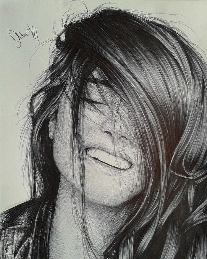 Brazilian Artist Draws Portraits With Only A Ballpoint Pen That Look Extremely Realistic