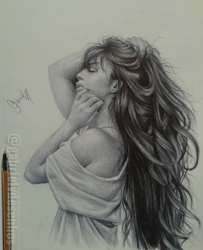 Brazilian Artist Draws Portraits With Only A Ballpoint Pen That Look Extremely Realistic
