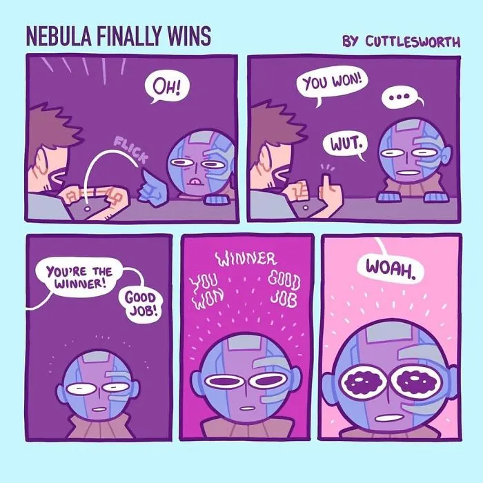 Artist Draws Comics About Nebula, The Daughter Of Thanos, Dealing With Everyday Life (10 Pics)