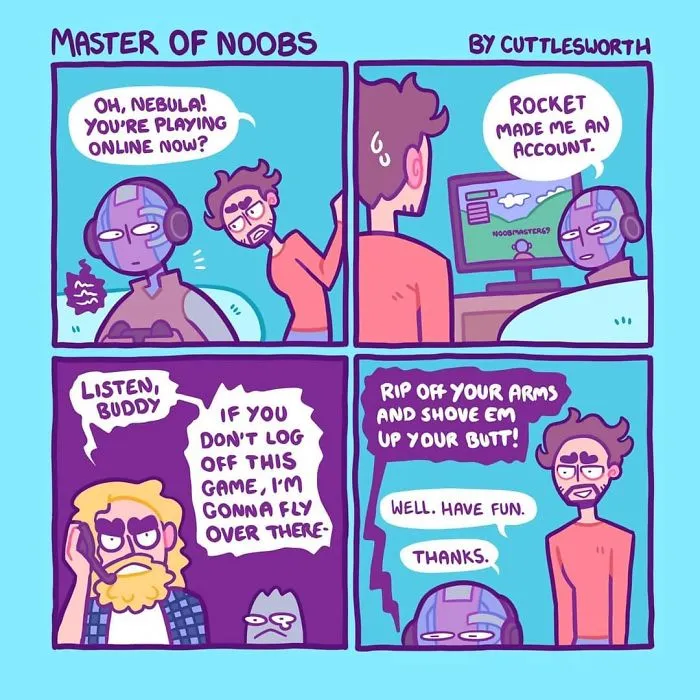 Artist Draws Comics About Nebula, The Daughter Of Thanos, Dealing With Everyday Life (10 Pics)