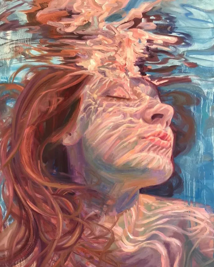 Californian Artist Isabel Emrich Paints Dazzling Depictions Of Women Submerged Underwater