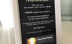 I Got So Fed Up Of My Husband's Snoring That I Turned It Into A Dramatic Song And Released It On Every Possible Music Platform Worldwide. And Now Over 40,000 People Are Streaming It.