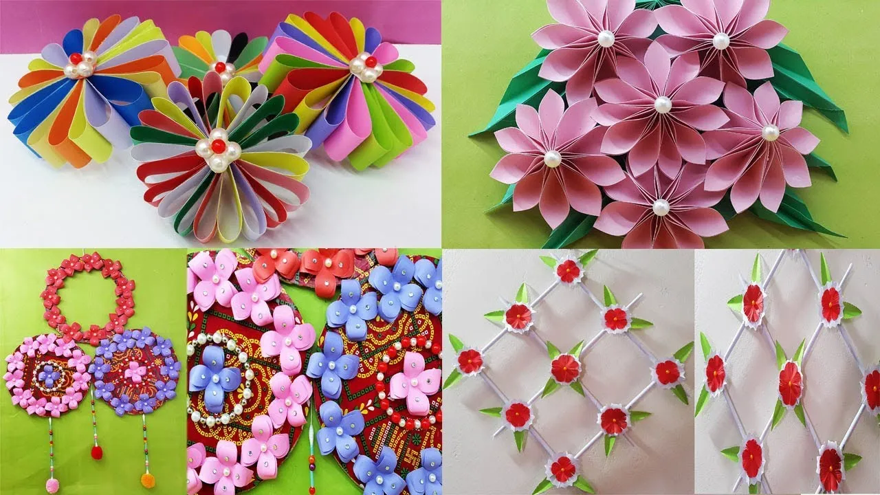 4 Easy Paper Flower Making For Decoration Ideas