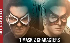 I Made A Simple Spider Man Mask To Wear At Comic Conventions For My Husband.