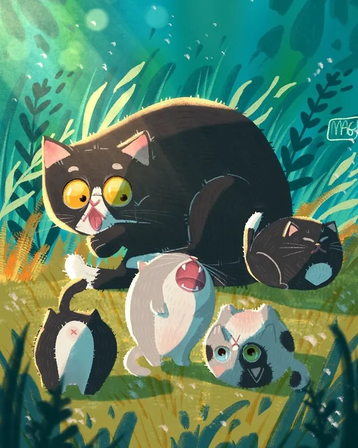 Italian Illustrator Shows The True Colors Of Cats That Prove How Adorable They Can Be (30 Pics)