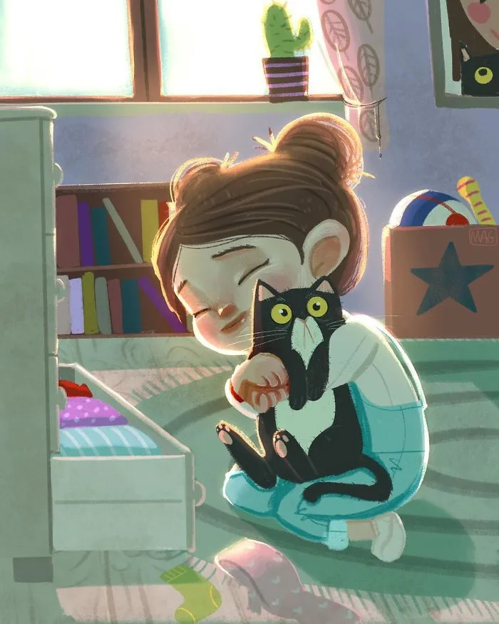 Italian Illustrator Shows The True Colors Of Cats That Prove How Adorable They Can Be (30 Pics)