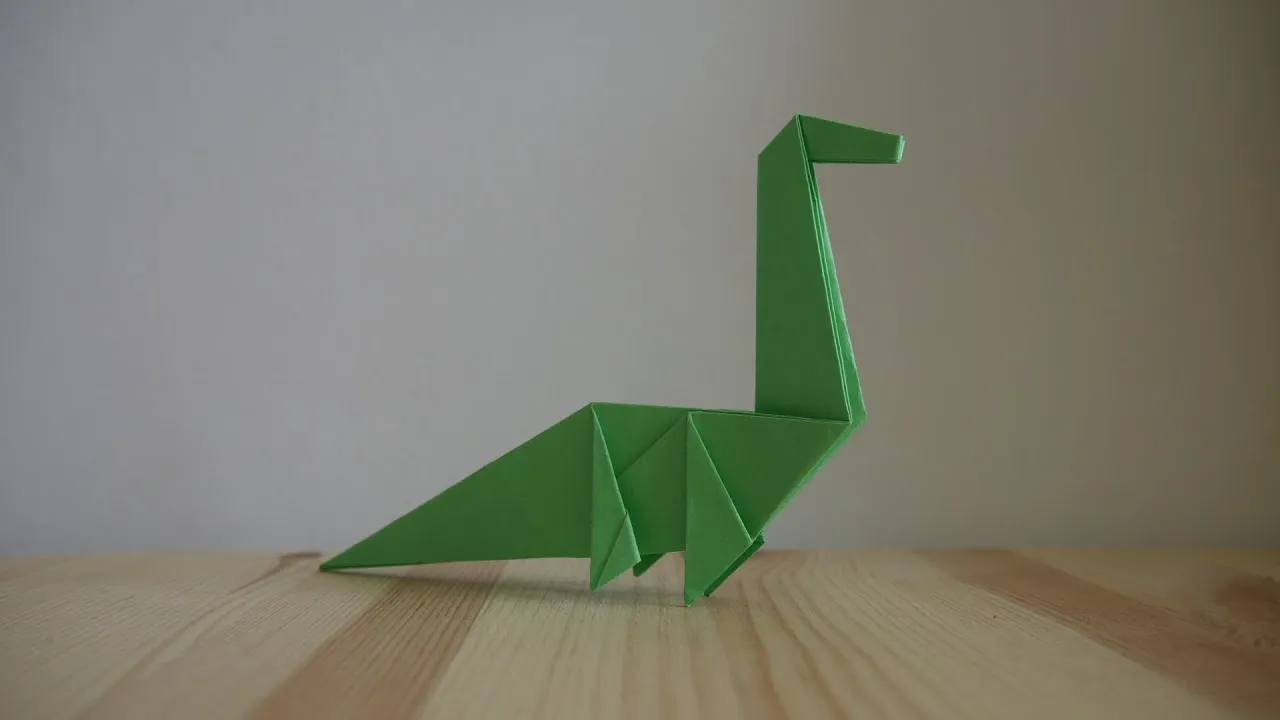 Origami. How To Make A Dinosaur Out Of Paper (Video Lesson)