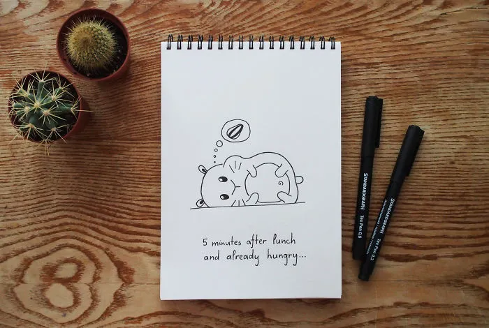 My Girlfriend Draws A Cute Little Creature To Lift Me Up