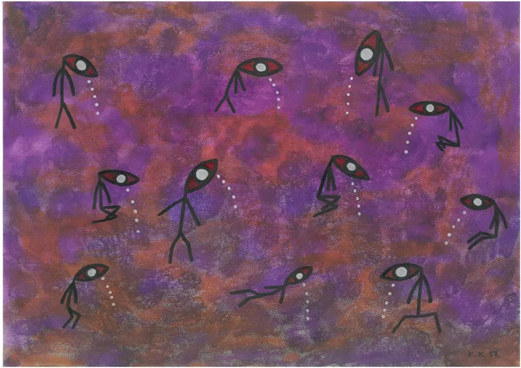 The Sad Valley, Sad Picture With A Short Story, Naive Artwork