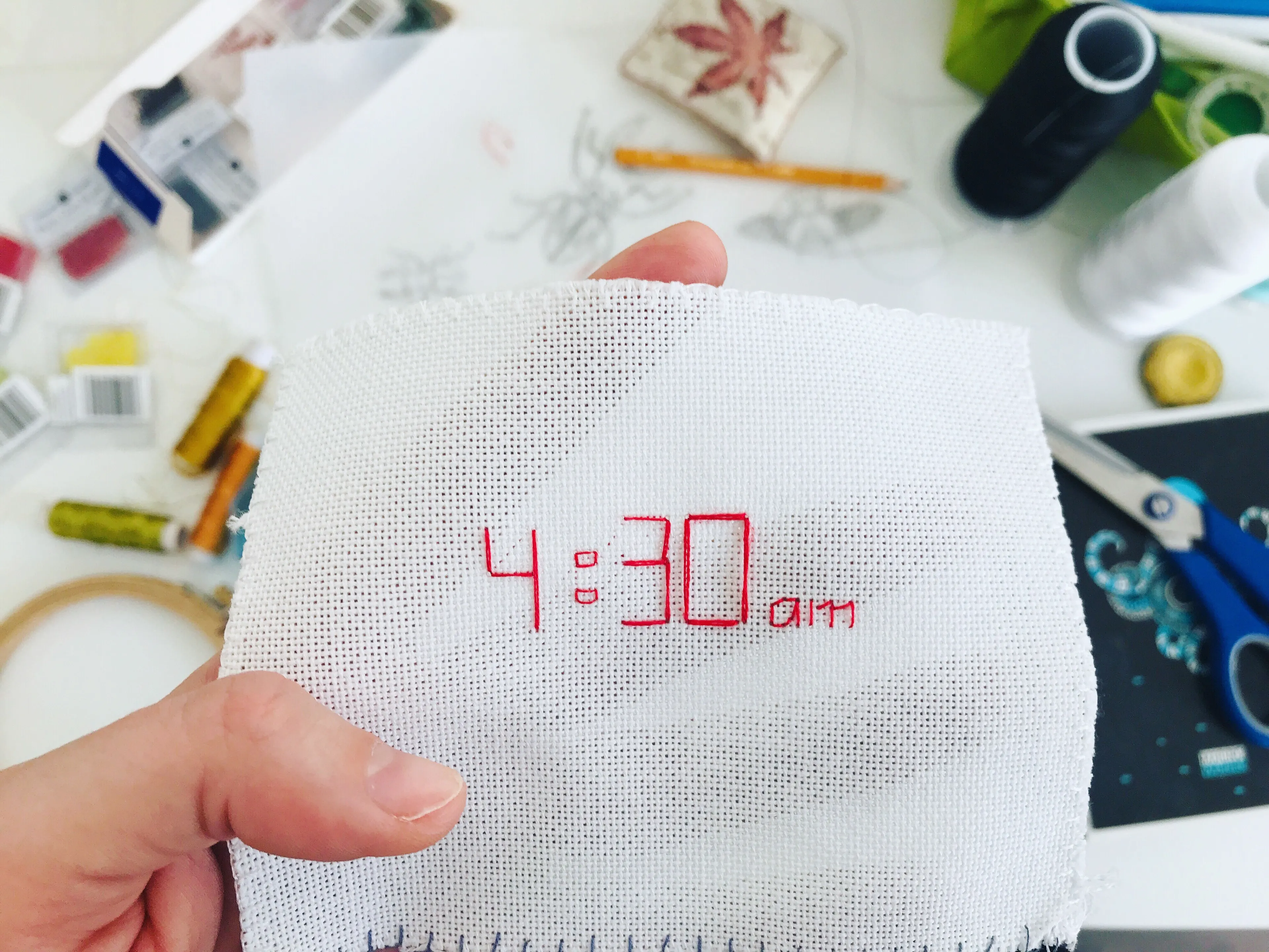 I Make Minimalist Embroideries To Tell Stories About What’s Important To Me