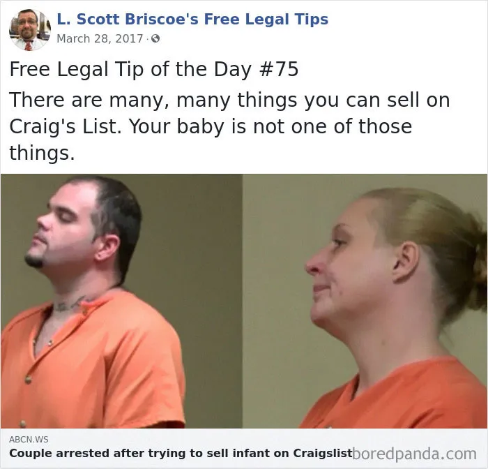 Lawyer Posts Hilarious Legal Advice Based On Crazy Things He's Seen In Over 20 Years Of Experience (30 New Pics)